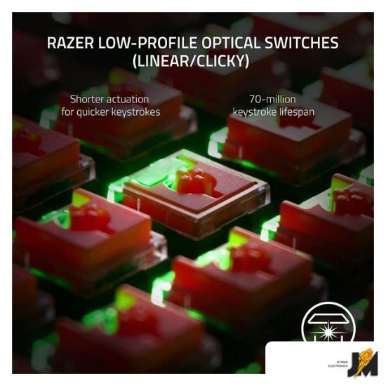 Изображение Клавиатура Deathstalker V2 Pro Wireless (Razer Low Profile Optical Red)