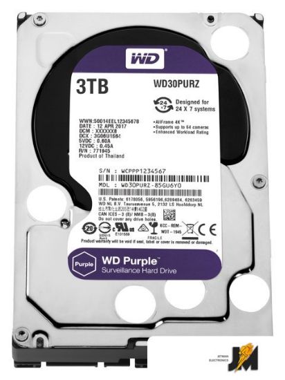 Изображение Жесткий диск Purple 3TB [WD30PURZ]