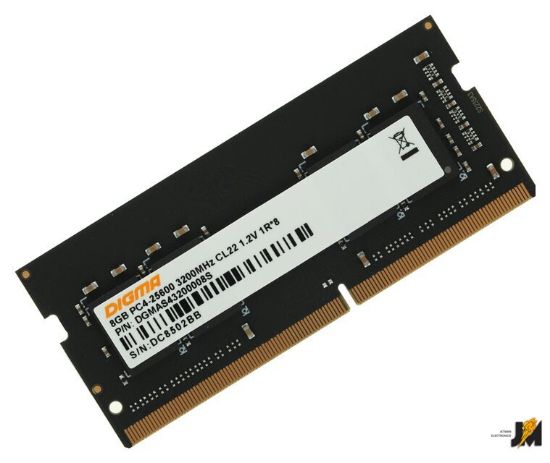 Изображение Оперативная память 8ГБ DDR4 SODIMM 3200 МГц DGMAS43200008S